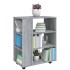 Armario con ruedas madera contrachapada gris Sonoma 60x35x75