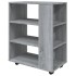 Armario con ruedas madera contrachapada gris Sonoma 60x35x75