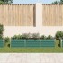 Arriate de jardín de acero galvanizado verde 240x40x45