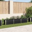 Arriate de acero galvanizado gris antracita 240x40x45 cm