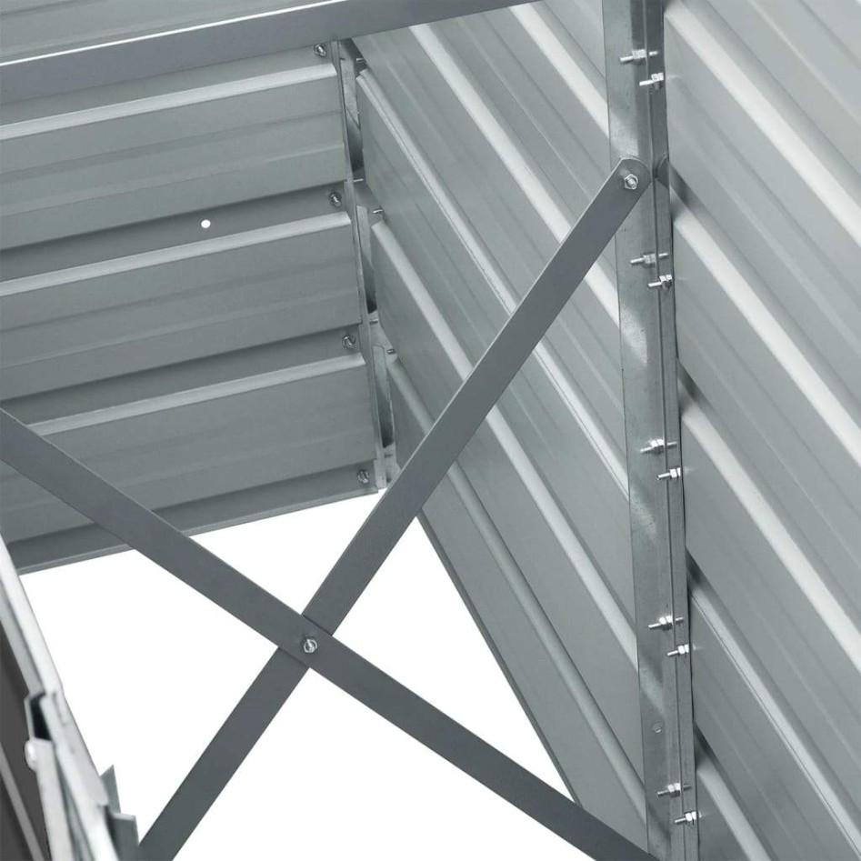 Arriate de acero galvanizado gris antracita 240x40x45