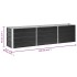 Arriate de acero galvanizado gris antracita 240x40x45