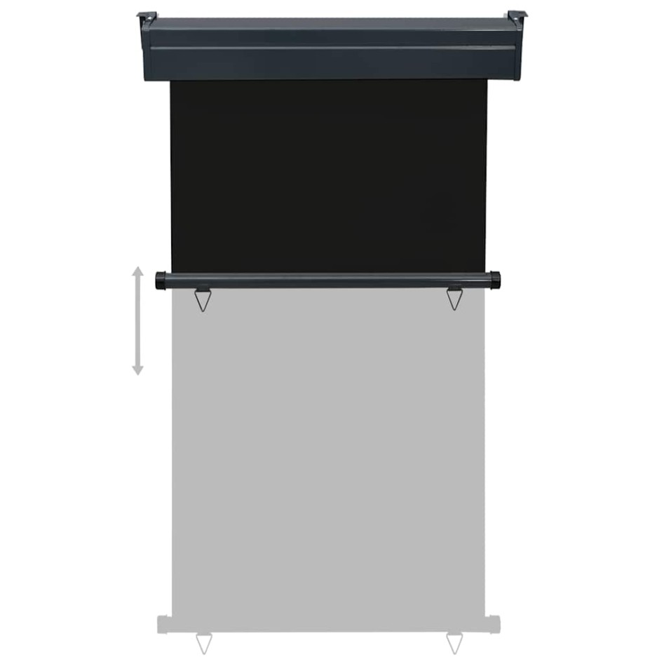 Toldo lateral de balcón negro 105x250