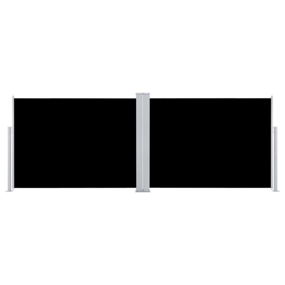 Toldo lateral retráctil negro 120x1000