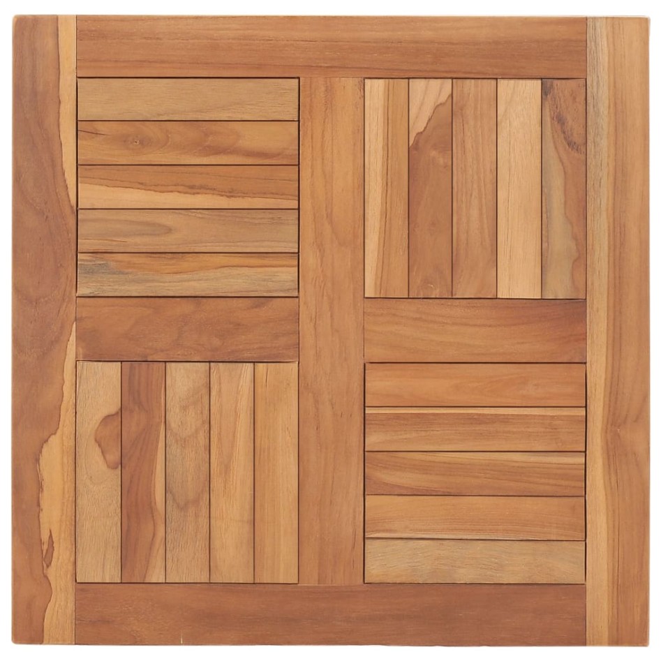 Superficie de mesa de madera maciza de teca 60x60x2,5