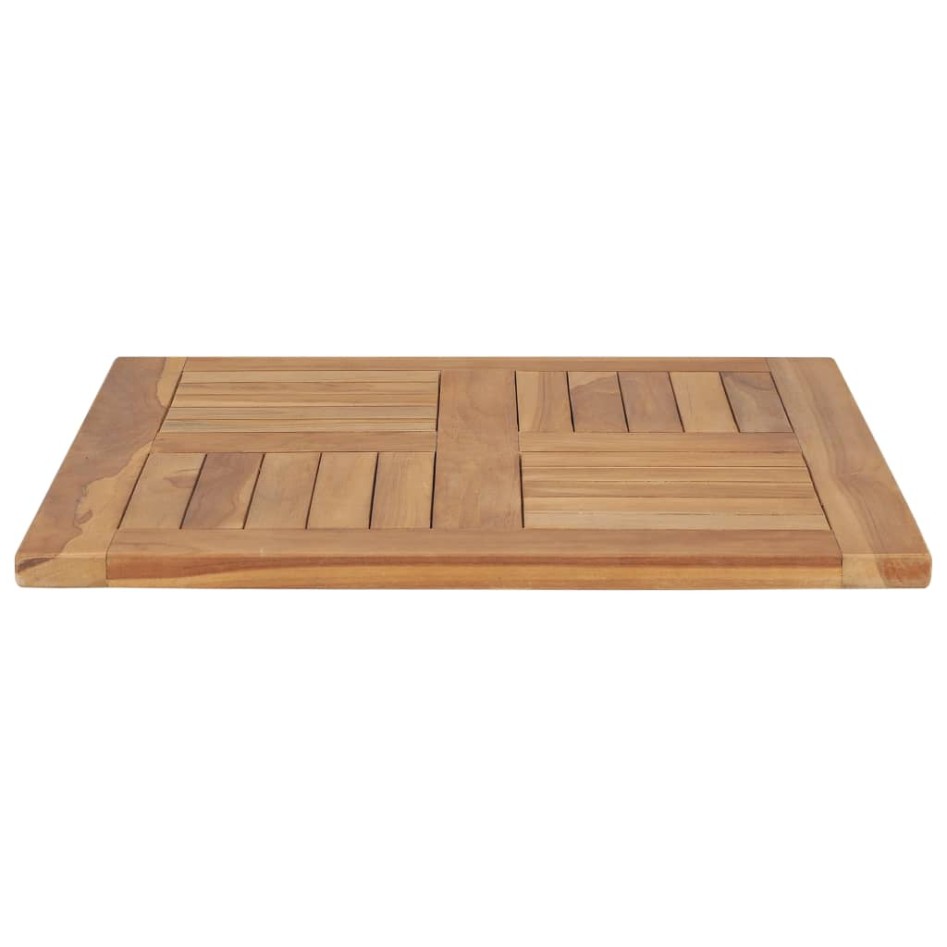 Superficie de mesa de madera maciza de teca 60x60x2,5