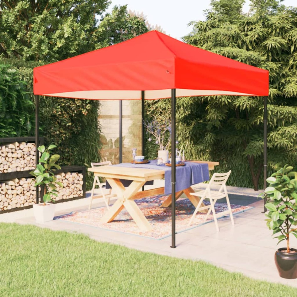 Carpa para fiestas plegable rojo 2x2