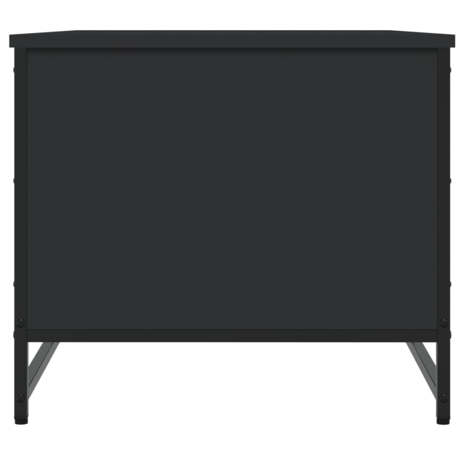 Mesa de centro madera de ingeniería negra 85,5x51x45