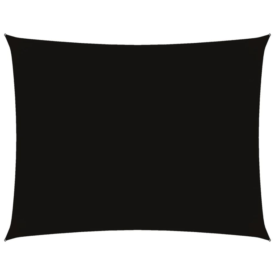 Toldo de vela rectangular tela Oxford negro 4x5