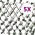Valla enrejada de sauce 5 piezas hojas artificiales 180x90