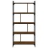Librería 5 estantes madera ingeniería marrón roble 76x32x158