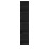 Estantería de madera de ingeniería negra 78,5x33x153