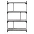 Librería 4 estantes madera ingeniería gris Sonoma 76x32x123