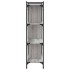 Librería 4 estantes madera ingeniería gris Sonoma 76x32x123