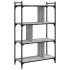 Librería 4 estantes madera ingeniería gris Sonoma 76x32x123