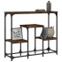 Mesa consola madera de ingeniería roble ahumado 89,5x28x76