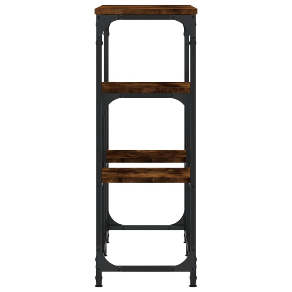 Mesa consola madera de ingeniería roble ahumado 89,5x28x76