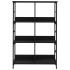 Estantería de madera de ingeniería negra 78,5x33x117,5