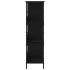 Estantería de madera de ingeniería negra 78,5x33x117,5