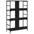 Estantería de madera de ingeniería negra 78,5x33x117,5