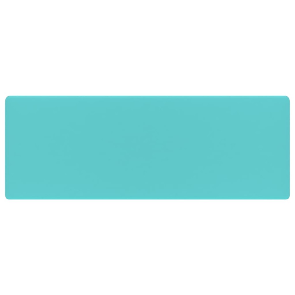 Lavabo cuadrado rebosadero cerámica verde claro mate 41x41