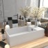 Lavabo con rebosadero cerámica blanco
