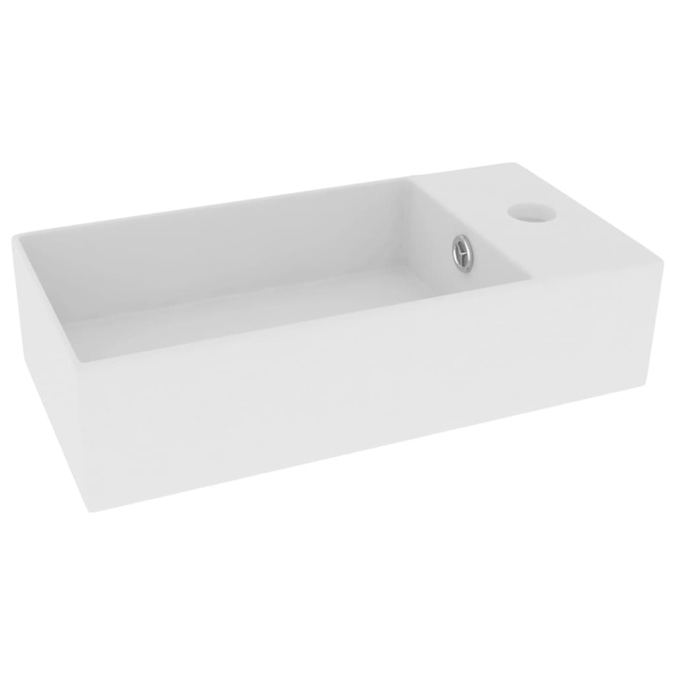 Lavabo con rebosadero cerámica blanco