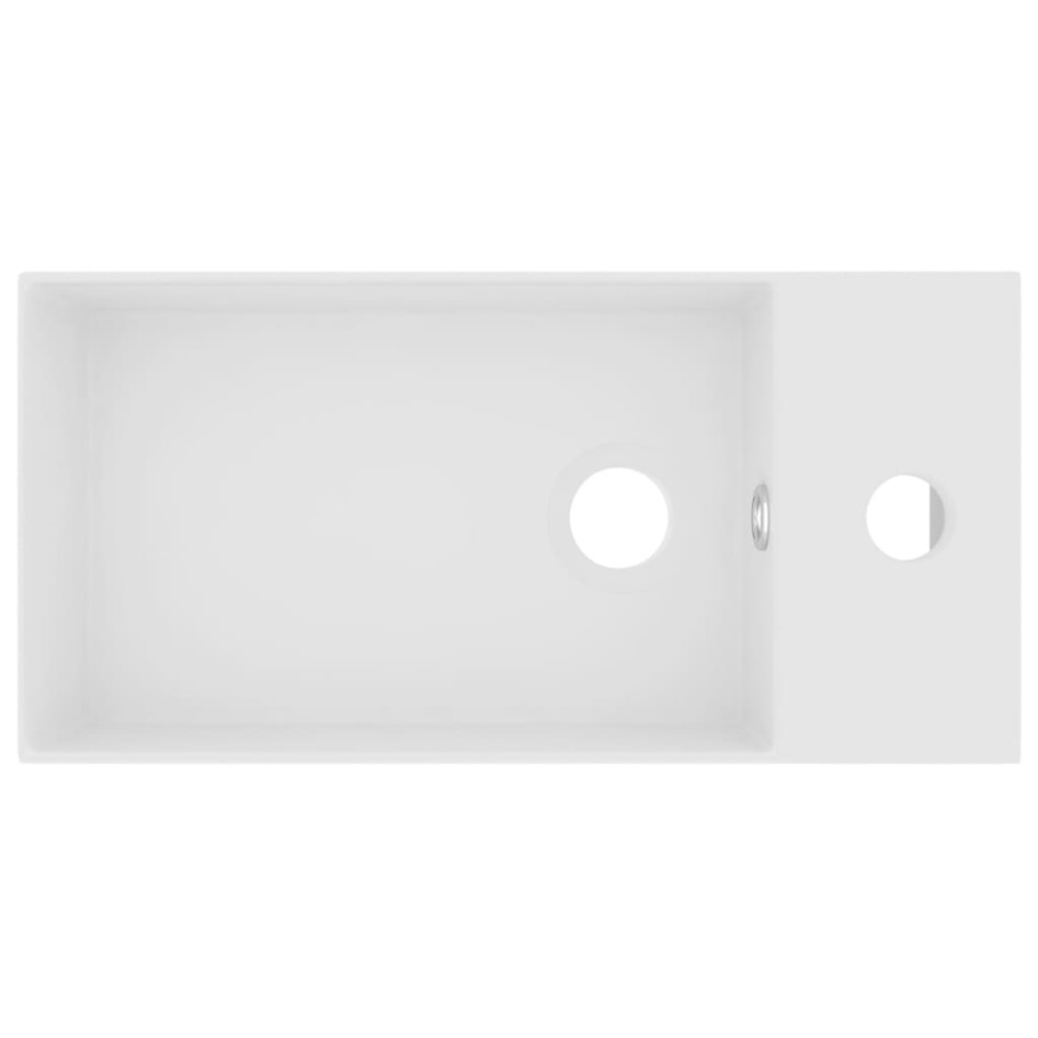 Lavabo con rebosadero cerámica blanco