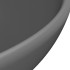 Lavabo de lujo redondo cerámica gris oscuro mate 32,5x14
