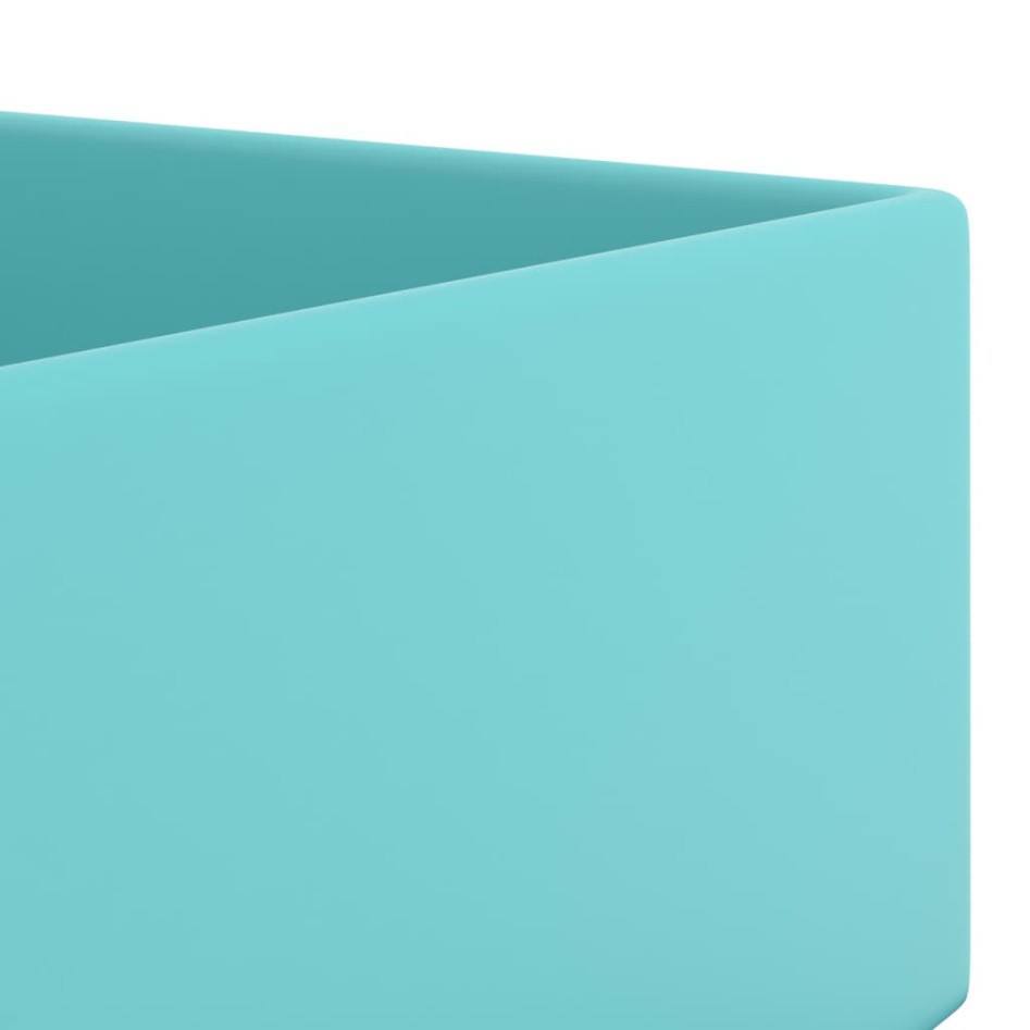 Lavabo con rebosadero cerámica verde