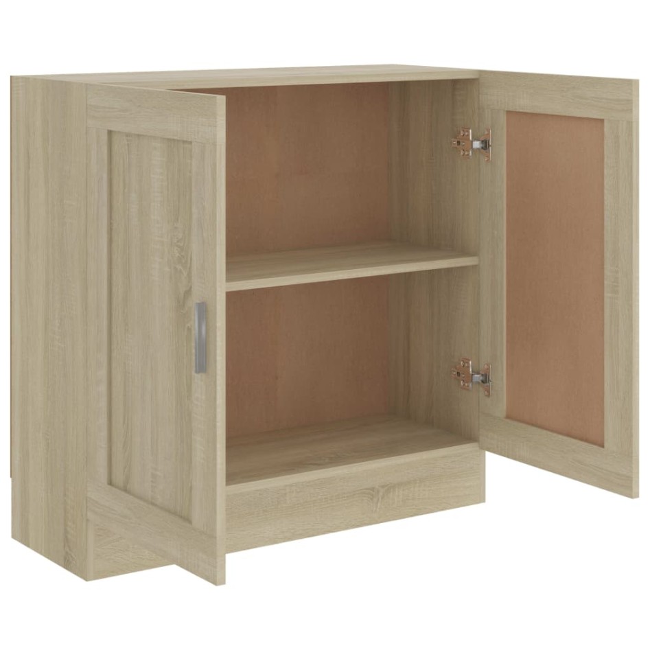 Armario libros madera contrachapada color roble 82,5x30,5x80