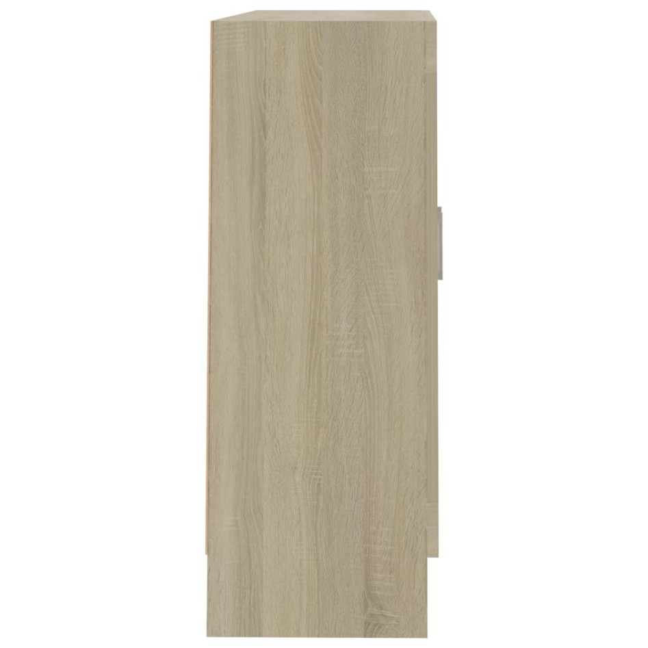 Armario libros madera contrachapada color roble 82,5x30,5x80