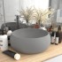 Lavabo de lujo redondo cerámica gris claro mate 40x15