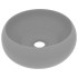 Lavabo de lujo redondo cerámica gris claro mate 40x15