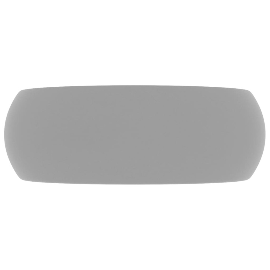 Lavabo de lujo redondo cerámica gris claro mate 40x15