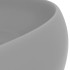 Lavabo de lujo redondo cerámica gris claro mate 40x15
