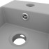 Lavabo con rebosadero cerámica gris