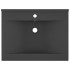 Lavabo de lujo con grifo cerámica gris oscuro 60x46