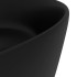 Lavabo de lujo redondo cerámica negro mate 40x15