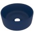 Lavabo de lujo redondo cerámica azul oscuro mate 40x15