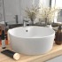 Lavabo lujo con rebosadero cerámica blanco mate 36x13