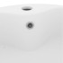 Lavabo lujo con rebosadero cerámica blanco mate 36x13