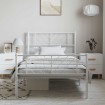 Estructura cama sin colchón con estribo metal blanco 100x200 cm