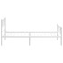 Estructura cama sin colchón con estribo metal blanco 100x200