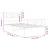Estructura cama sin colchón con estribo metal blanco 100x200