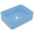 Lavabo de lujo de cerámica azul claro mate 41x30x12