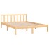 Estructura de cama sin colchón madera maciza 120x200