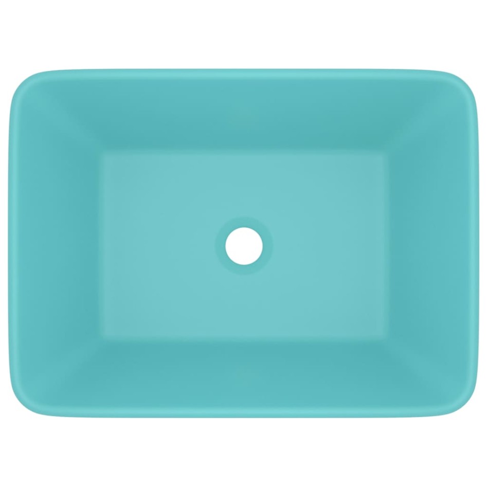 Lavabo de lujo cerámica verde claro mate 41x30x12