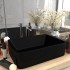 Lavabo de lujo de cerámica negro mate 41x30x12