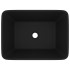 Lavabo de lujo de cerámica negro mate 41x30x12